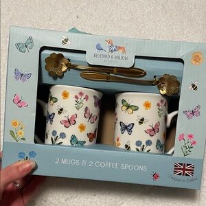 Bluebird & Willow Butterfly Mug Set